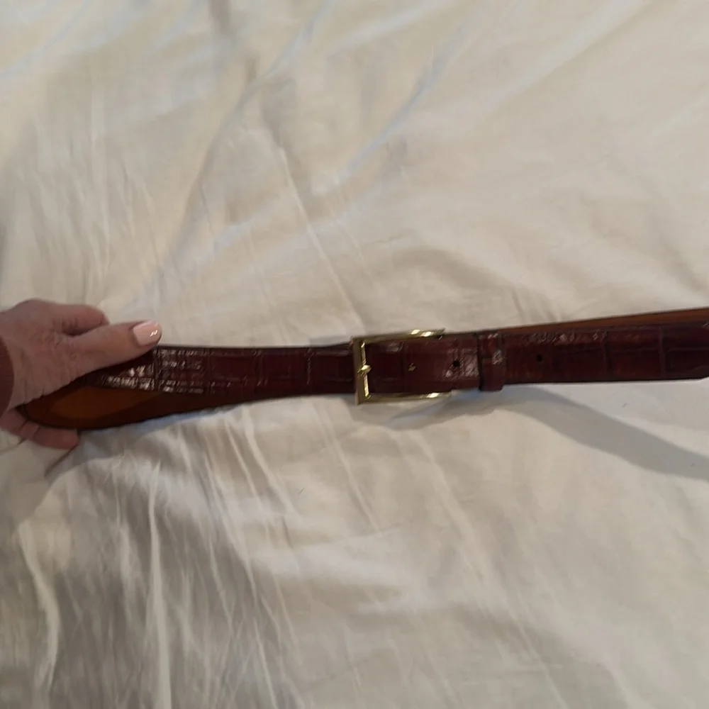 Remo Tulliani Italian calfskin Elegant Brown Leather Belt